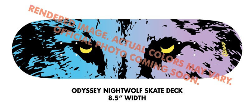 ODYSSEY NIGHTWOLF SKATEDECK 8.5"