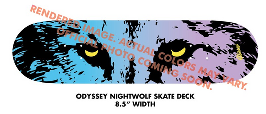 ODYSSEY NIGHTWOLF SKATEDECK 8.5"